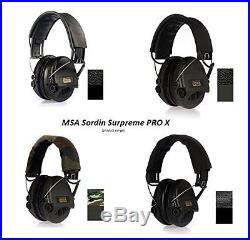 MSA Sordin Supreme Pro X Premium Edition Electronic Earmuff with black headb