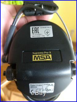 MSA Sordin Supreme Pro-X Waterproof Black Electronic Ear Muffs Gel Earseals Cups