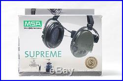 MSA Sordin Supreme Pro X with green cups Neckband Electronic Earmuff