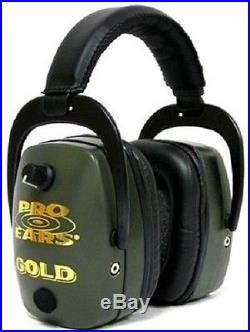 NEW Pro Ears GS-DPM-G GREEN Pro Mag Gold NRR 30 Protective Electronic Earmuffs