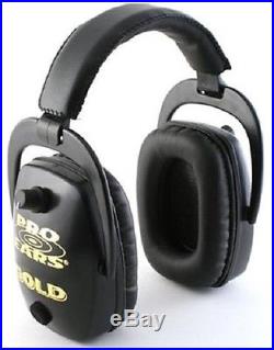 NEW Pro Ears GS-DPS-B BLACK Pro Slim Gold NRR 28 Protective Electronic Ear Muffs