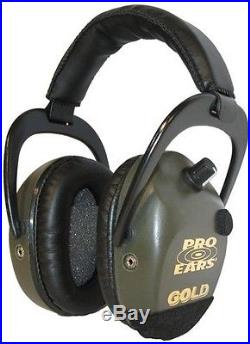 NEW Pro Ears GS-DSTL-G GREEN Stalker Gold NRR 25 Electronic Ear Muffs