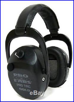 NEW Pro Ears GS-PTSTL-L-B BLACK Tac SC Gold NRR 25 Electronic Ear Muffs Lithium