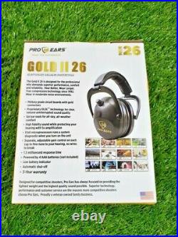 NEW Pro Ears Gold II 26 Electronic Hearing Protection Black PEG2SMB