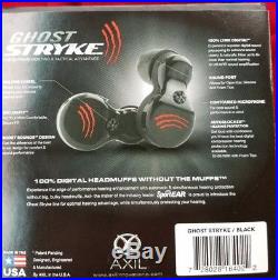 NEW SportEar Ghost Stryke Hearing Protection, Black hunter's ear aid GS-Black