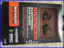 NEW! Walkers Game Ear SILENCER Ear Buds Electronic 25dB BLACK (GWP-SLCR)
