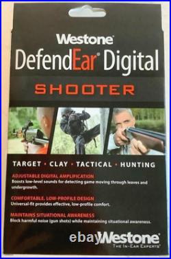 NEW Westone 78346 DefendEar Digital Shooter Protection Black Amplify Enhance