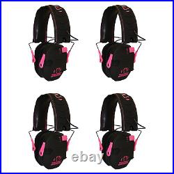 New Walkers Razor Hearing Protection Pink Slim Shooter Folding Earmuffs 4 Pack