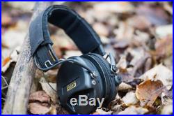 PREMIUM Electronic Ear Muffs Black Headband Cups Fitted Gel Seals Slim Earwear