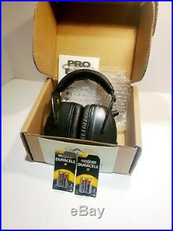 PRO-EARS NRR 30 DB PRO-FORM Leather Lined Includes QTY 4 N-Batteries GOLD NEW