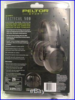 Peltor Sport Tactical 500 Electronic Hearing Bluetooth wireless Protection 26NRR
