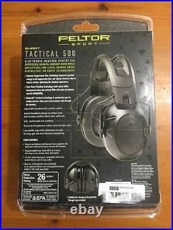 Peltor Sport Tactical 500 Smart Electronic Hearing Protector, NRR 26 dB, Black