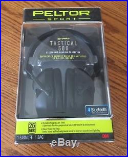 Peltor TAC500-OTH Black Sport Tactical Electronic Bluetooth Earmuff NRR 26dB
