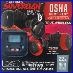 Plugfones Sovereign Duo Bluetooth OSHA CERTIFIED Earplugs with Earphones