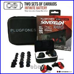 Plugfones Sovereign Duo True Wireless Bluetooth Earplugs with Earphones OSHA