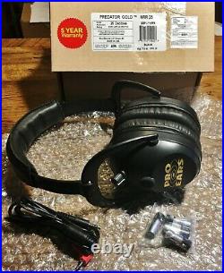 Pro Ears PREDATOR GOLD Military Grade ELECTRONIC Ear Muff NRR 26, Black GS-P300