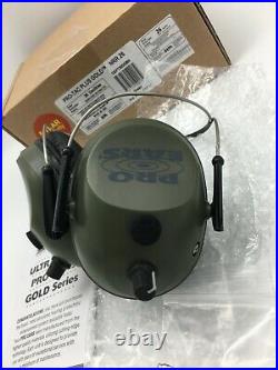 Pro Ears PRO-TAC PLUS GOLD Electronic BEHIND HEAD Ear Muff NRR 26 Green GS-PT300