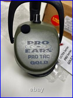 Pro Ears PRO-TAC SC GOLD Electronic Amplified Ear Muff NRR 25 Green GS-PTSTL