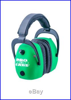 Pro-Ears Pro Slim Gold Electronic Earmuffs, Green Ear Muffs GSDPSG