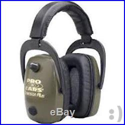 Pro Slim Gold Electronic Protection Amplification NRR 28 Ear Muffs Green