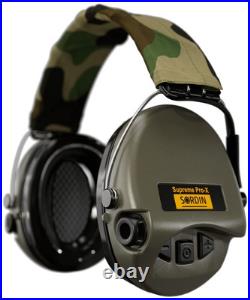 Pro-X Ear Muffs 75302-X-G-S Active and Electronic Ear Defenders withCamo He Pro-X Ear Muffs 75302-X-G-S Active and Electronic Ear Defenders withCamo He