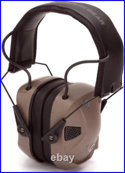 Pyramex Electronic Earmuff AMP BT with Bluetooth 26db Shoot Hearing Protection TAN