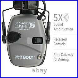 - R-02232 Impact Sport Bolt Digital Electronic Shooting Earmuff Gray