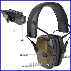 Radio Headset, Sound Amplification Electronic Shooting Earmuff with PTT for M
