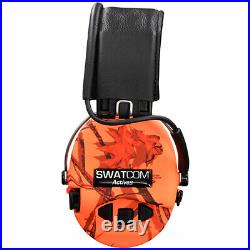 SWATCOM Active8 Waterproof Headset, Blaze Orange Cups, Gel Ear Seals