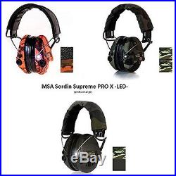 Safety Ear Muffs MSA Sordin Supreme Pro X with LED Light Electronic EarMuff