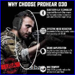 Shooting Hearing Protection Earmuff Bluetooth Electronic With Ear Pad Denoise NEW
