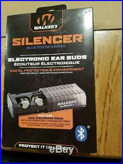 Silencer Electronic Ear Buds Bluetooth Series with USB charging dock NEW Walkers