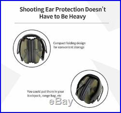 Slim Electronic Ear Muffs For Shooting Range Loud Noise Protection Hearing Gear