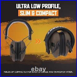 Slim Shooter Electronic Hunting Folding Hearing Protection Earmuffs