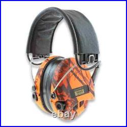 Sordin Supreme Pro X Led earmuffs, orange camo 75302-X-09