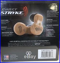 SportEar Ghost Stryke Hearing Protection, Tan (GS-Tan) NEW AND SEALED