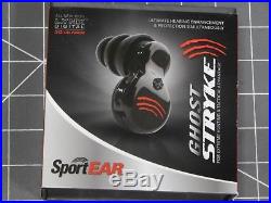 Sportear Ghost stryke Electronic Ear Plug Hearing Protection NRR 30dB Black 85dB