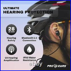 Stealth Elite, 28 dB NRR, IPX6 Waterproof, Bluetooth 5.0 Ear Protection with