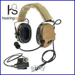 TAC-301 Tactical Electronic Hearing Protection Headset with Silicone Ear Muffs