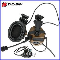 TAC-SKY COMTAC III Headset + ARC Rail Accessory Kit for Tactical Helmet Rear