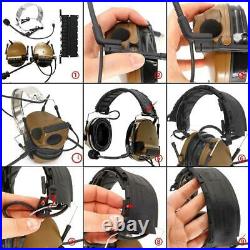 TAC-SKY COMTAC IIIDetachable Headband Silicone Earcups Hunting Tactical Headset