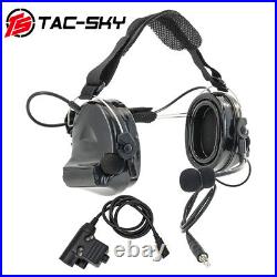 TS Comta II Rear Headband Electronic Tactical Headset Silicone Earmuffs + PTT