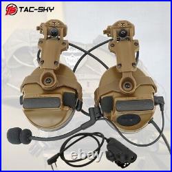 TS Electronic Tactical Headset TSC3 ARC Rail Helmet Mount for Airsoft + PTT