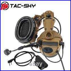 TS TAC-SKY ARC Rail Helmet Bracket TSC5 Pro Electronic Tactical Headset + V2 PTT