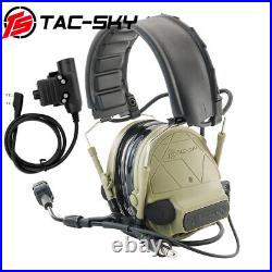 TS TAC-SKY Tactical Headset Electronic TSC5 Pro Hearing Protection for Airsoft