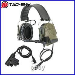 TS TAC-SKY Tactical Headset Hearing Protection TSC5 for Airsoft Sport + PTT