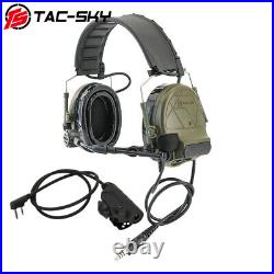 TS TAC-SKY Tactical Headset Hearing Protection TSC5 for Airsoft Sport + V2PTT