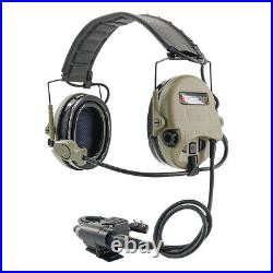 Tactical Headset Noise Canceling Hearing Protection for Airsoft + U94 PTT