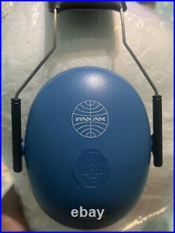 Vtg Peltor H9a Blue Pan Am Hearing Protector With New In Original Box Rare Sweden