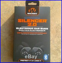 WALKER'S SILENCER BT 2.0 Ear Buds NRR 24 Bluetooth 5.0 Smart GWP-SLCR2-BT